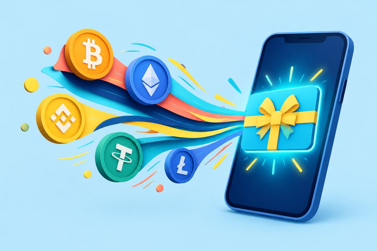 Digital gift card payment illustration